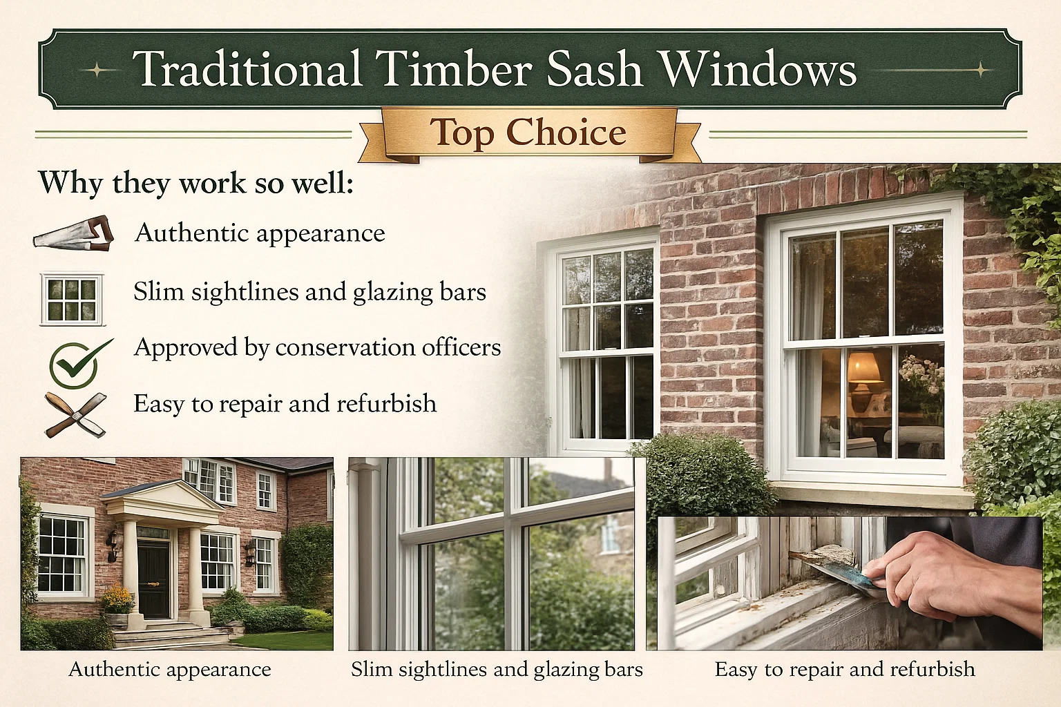 Traditional Timber Sash Windows (Top Choice)