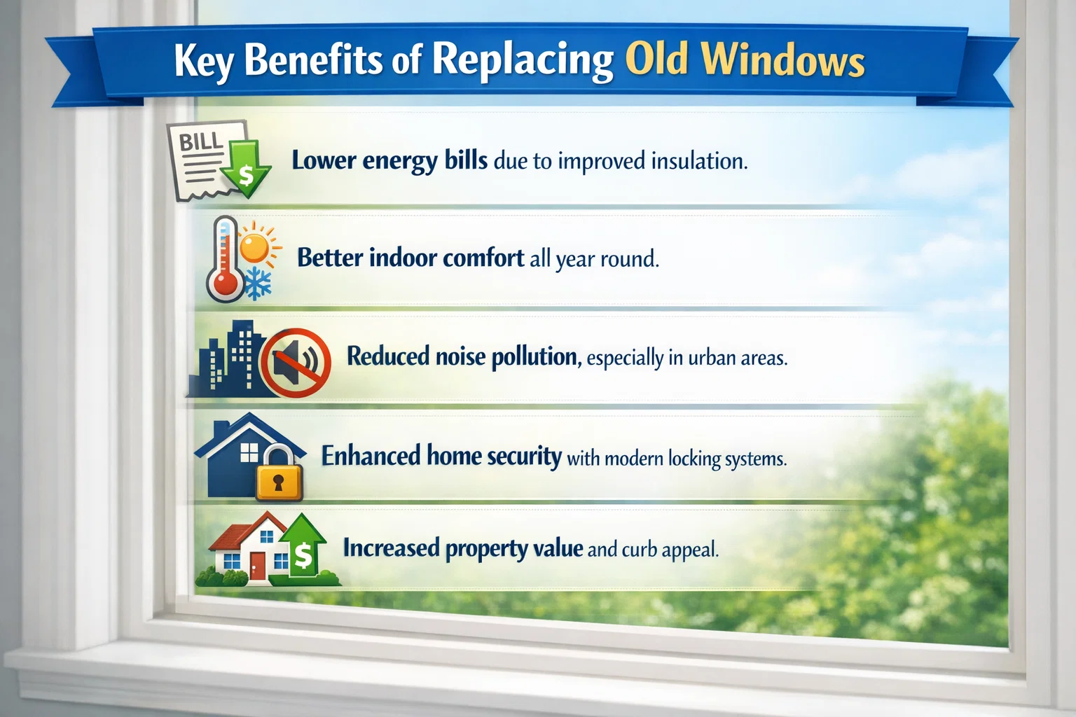 Key Benefits of Replacing Old Windows