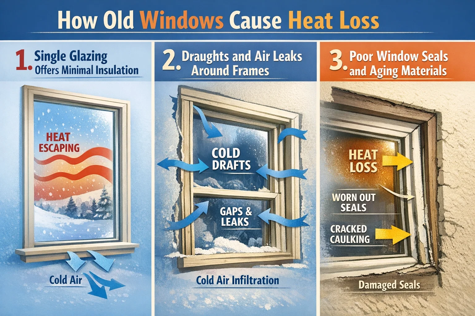 How Old Windows Cause Heat Loss