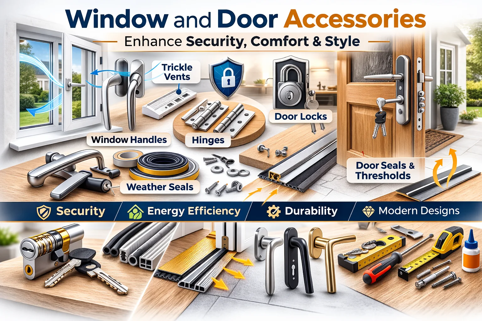 Window and Door Accessories: The Complete Guide to Enhancing Performance, Security & Style