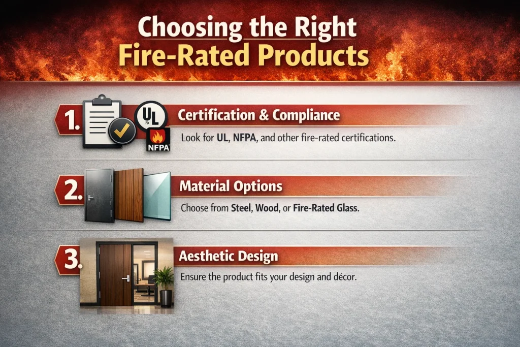 visual representation of Choosing the Right Fire-Rated Products