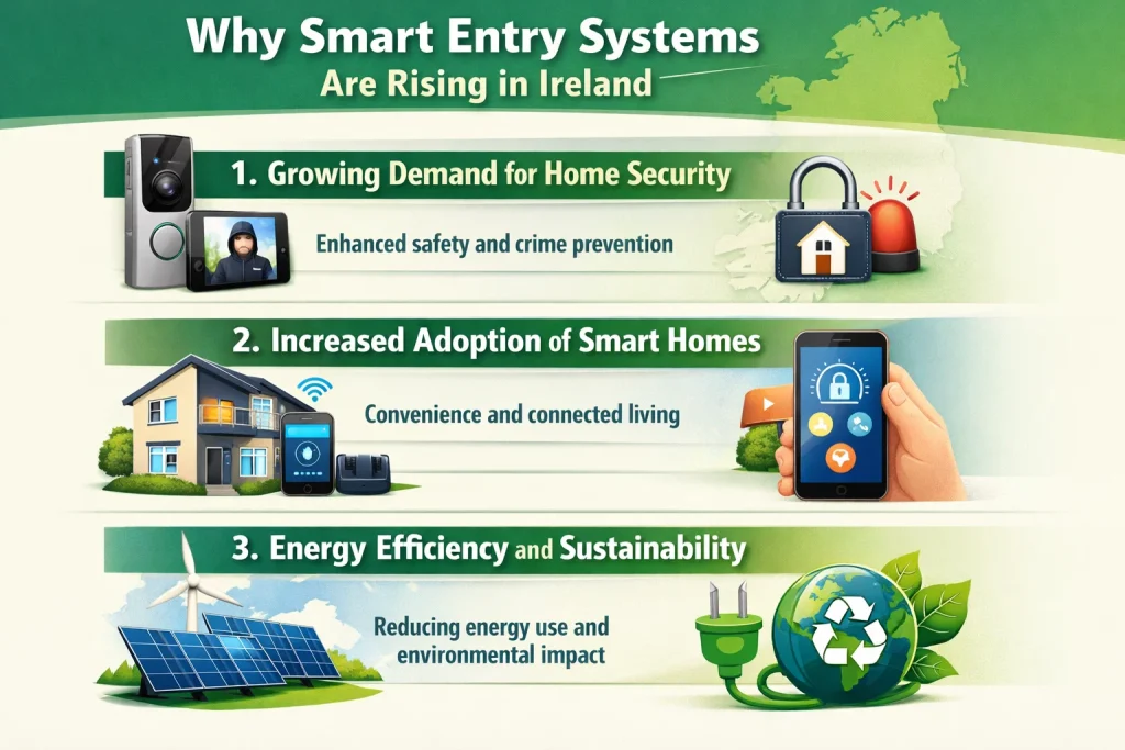 visual representation of Why Smart Entry Systems Are Rising in Ireland