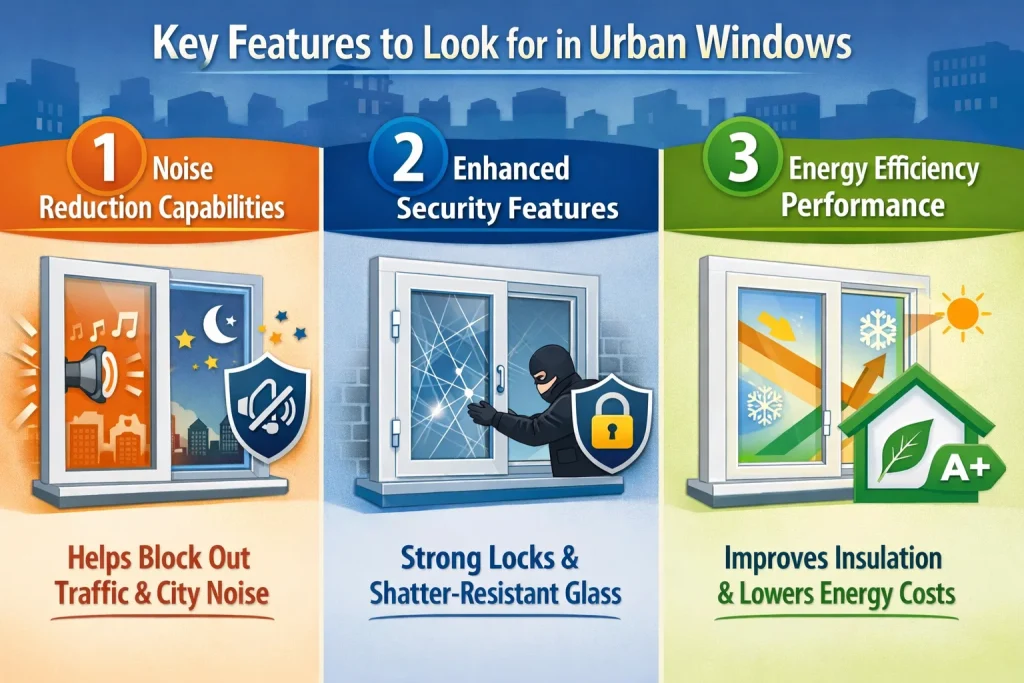 visual representation of Key Features to Look for in Urban Windows