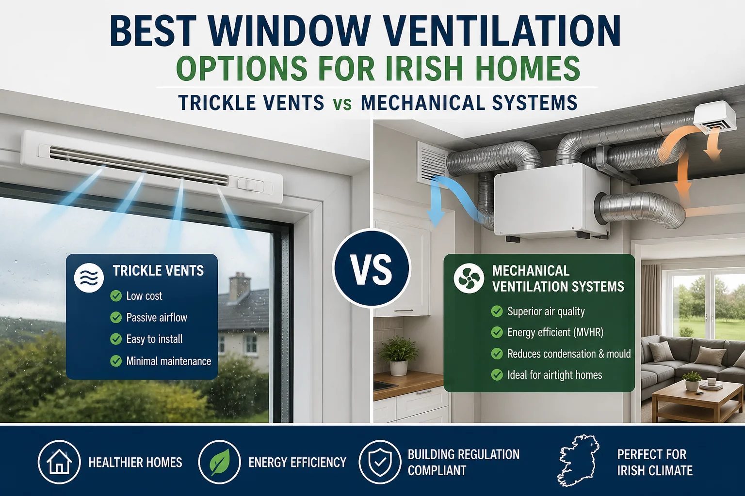 Best Window Ventilation Options for Irish Homes: Trickle Vents vs Mechanical Systems