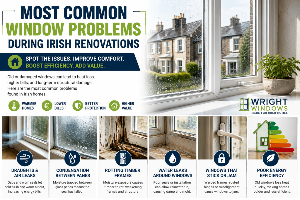 visual representation of Most Common Window Problems During Irish Renovations