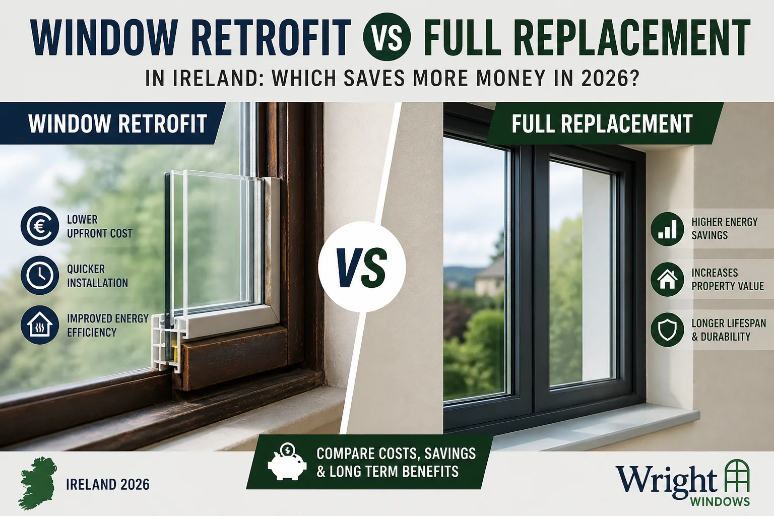 Window Retrofit vs Full Replacement in Ireland Which Saves More Money in 2026