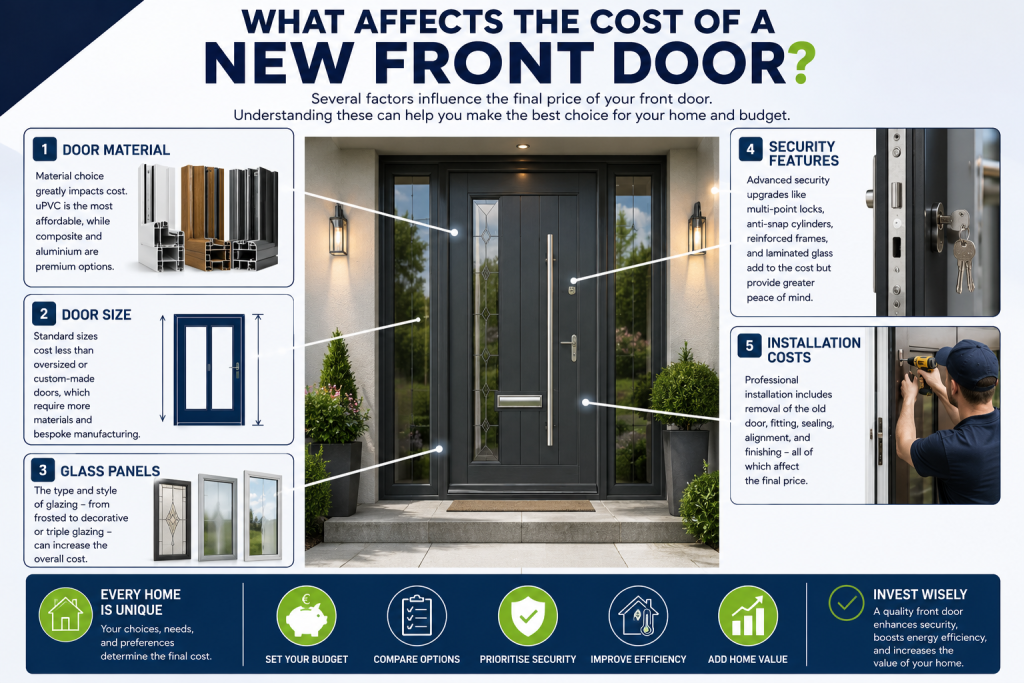 visual representation of What Affects the Cost of a New Front Door?
