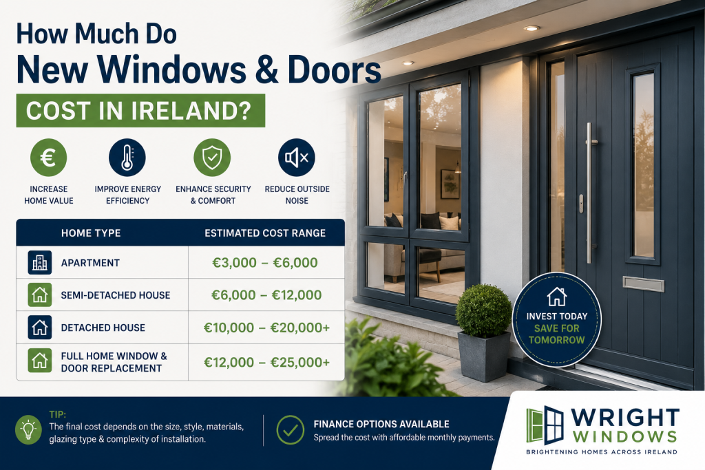 visual representation of How Much Do New Windows & Doors Cost in Ireland?